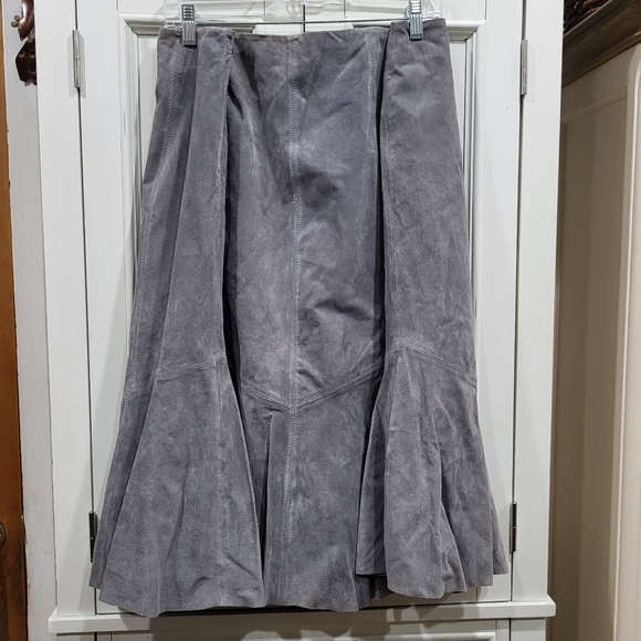 Jessica London Brushed Leather Skirt - Picture 2 of 5